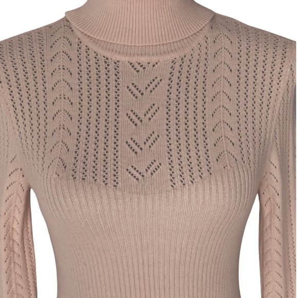Forever 21 - Blush Turtleneck Knit Bodysuit Sweater - NWT - Size M - Picture 4 of 9